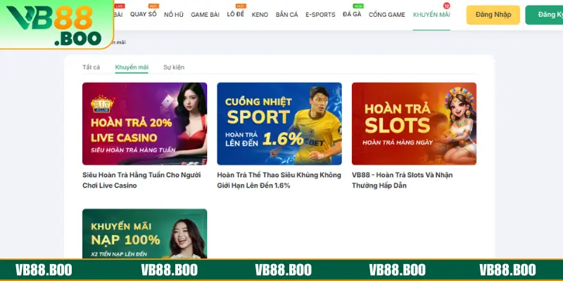 Tổng hợp các khuyến mãi VB88 hot nhất 2025
